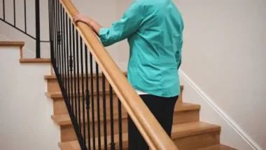 Walking up the stairs